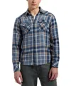 Buffalo David Bitton Men's Sierra Relaxed-fit Plaid Button-down Shirt In Moonlight Blue