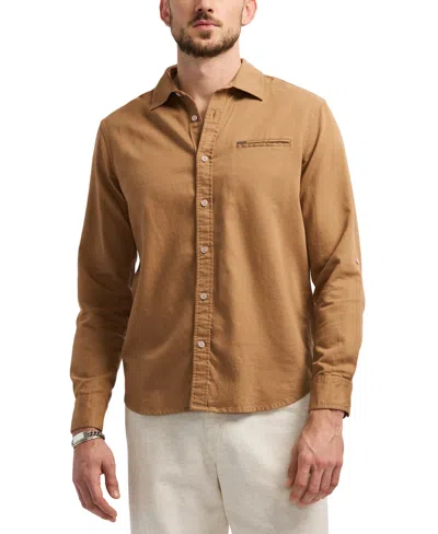 Buffalo David Bitton Men's Simbio Long Sleeve Button-front Shirt In Brown