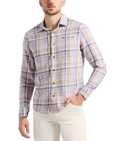 Buffalo David Bitton Men's Simbio Tailored Fit Long Sleeve Plaid Button-front Shirt In Orchid Petal
