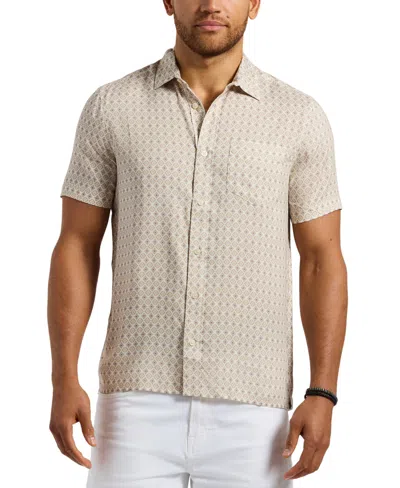 Buffalo David Bitton Men's Sirilo Geo-pattern Shirt In Milk