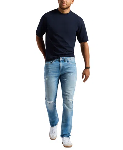 Buffalo David Bitton Men's Straight Six Straight-fit Distressed Jeans In Light Vintage