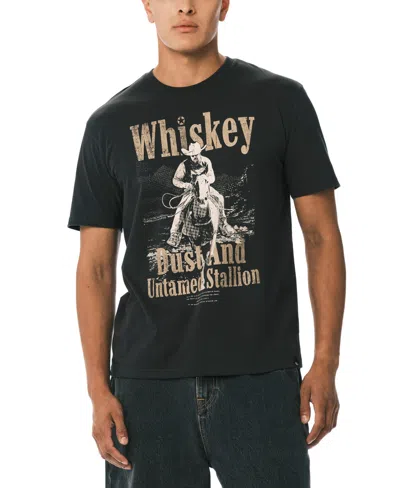Buffalo David Bitton Men's Tafo Whiskey Cowboy Print T-shirt In Black