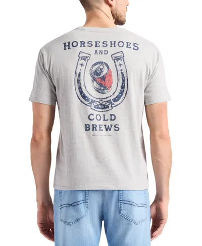 Buffalo David Bitton Men's Tatstrup Short Sleeve Logo Graphic Crewneck T-shirt In Heather Grey