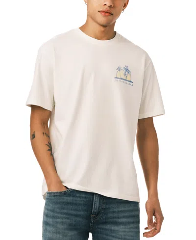 Buffalo David Bitton Men's Tazro Graphic Crewneck T-shirt In White