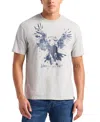 Buffalo David Bitton Men's Teagle Short Sleeve Eagle Graphic Crewneck T-shirt In Gray