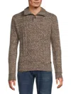 Buffalo David Bitton Men's Textured Mock Turtleneck Sweater In Brown