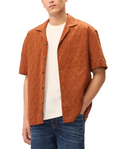 Buffalo David Bitton Men's Textured Pattern Short-sleeves Shirt In Multi
