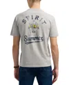 Buffalo David Bitton Men's Thirstk Short Sleeve Crewneck Spirit Of Summer Graphic T-shirt In Gray