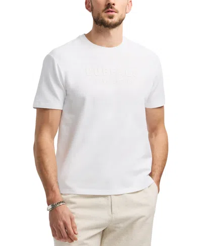 Buffalo David Bitton Men's Tomba Short Sleeve Crewneck Raised Logo Graphic T-shirt