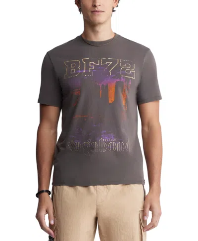 Buffalo David Bitton Men's Tomer Cotton Graphic T-shirt In Charcoal