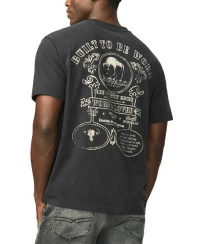 Buffalo David Bitton Men's Torvane Vintage-inspired Graphic T-shirt In Black