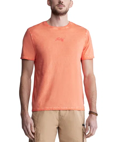 Buffalo David Bitton Men's Tundra Classic-fit Tropical Logo Graphic T-shirt In Shell Pink