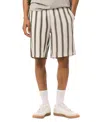 Buffalo David Bitton Men's Vertical Stripe Pattern Shorts In White