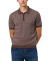 Buffalo David Bitton Men's Walbert Ribbed Polo Shirt In Brown