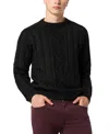 Buffalo David Bitton Men's Walder Solid Cable Knit Sweater In Black