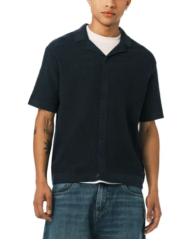 Buffalo David Bitton Men's Waldir Short-sleeve Collared Shirt In Black