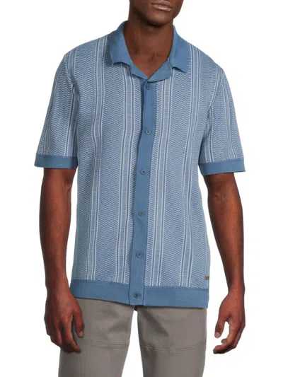 Buffalo David Bitton Men's Walsh Button-front Shirt In Blue Mix