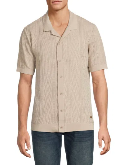 Buffalo David Bitton Men's Walsh Button-front Shirt In Jute Mix