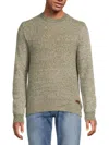 Buffalo David Bitton Men's Warrin Textured Crewneck Pullover Sweater In Green