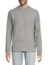 Buffalo David Bitton Men's Warrin Textured Crewneck Pullover Sweater In Gray