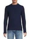 Buffalo David Bitton Men's Warrin Textured Crewneck Pullover Sweater In Blue