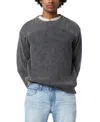 Buffalo David Bitton Men's Washy Textured Knit Crewneck Sweater In Gray