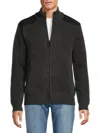 Buffalo David Bitton Men's Westwood Mock Turtleneck Zip Sweater In Black