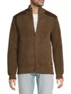 Buffalo David Bitton Men's Westwood Mock Turtleneck Zip Sweater In Brown