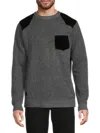 Buffalo David Bitton Men's Widean Polar Fleece-lined Sweater In Black Mix