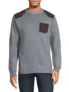 Buffalo David Bitton Men's Widean Polar Fleece-lined Sweater In Grey Mix