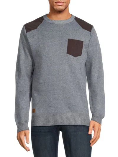 Buffalo David Bitton Men's Widean Polar Fleece-lined Sweater In Grey Mix