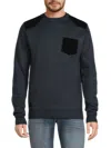 Buffalo David Bitton Men's Widean Polar Fleece-lined Sweater In Navy Mix