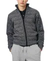 Buffalo David Bitton Men's Wintor Relaxed Colorblock Cable Knit Sweater In Gray
