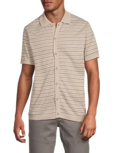 Buffalo David Bitton Men's Wrenley Textured Logo Shirt