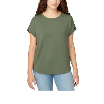Buffalo David Bitton Short Sleeve Crewneck Top In Sage In Green