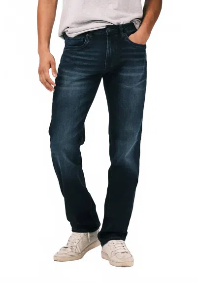 Buffalo David Bitton Straight Leg Six Jeans In Deep Indigo In Blue