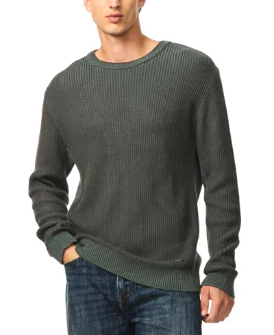 Buffalo David Bitton Women's Wiles Crewneck Waffle-knit Sweater In Dark Green