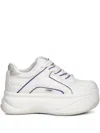 Buffalo Embellished Platform Sneakers In White
