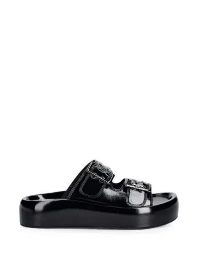 Buffalo Evelyn Ari Riv Buckle-fastening Sandals In Black