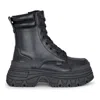 Buffalo Fusion Lace Up Mid - Women's Black Mid-ankle Platform Boots In Black