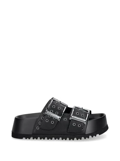 Buffalo Jane Ari Riv Buckled Sandals In Black