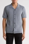 Buffalo Jeans Walsh Short Sleeve Button-up Shirt In Gray