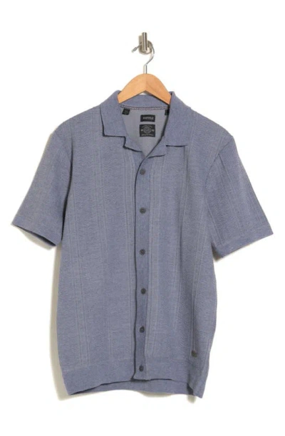 Buffalo Jeans Walsh Short Sleeve Button-up Shirt In Heather Grey