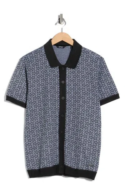 Buffalo Jeans Watos Short Sleeve Button-up Shirt In Black