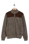 Buffalo Jeans Weldon Zip Cardigan In Brown