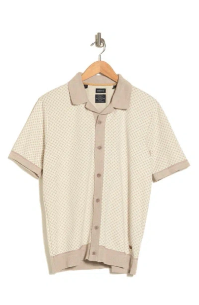 Buffalo Jeans West Diamond Knit Button-up Shirt In Neutral