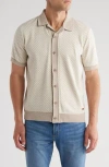 Buffalo Jeans West Diamond Knit Button-up Shirt In Jute Combodnu
