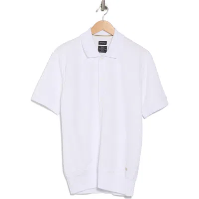 Buffalo Jeans Willisons Diamond Knit Short Sleeve Button-up Shirt