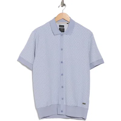 Buffalo Jeans Willisons Diamond Knit Short Sleeve Button-up Shirt