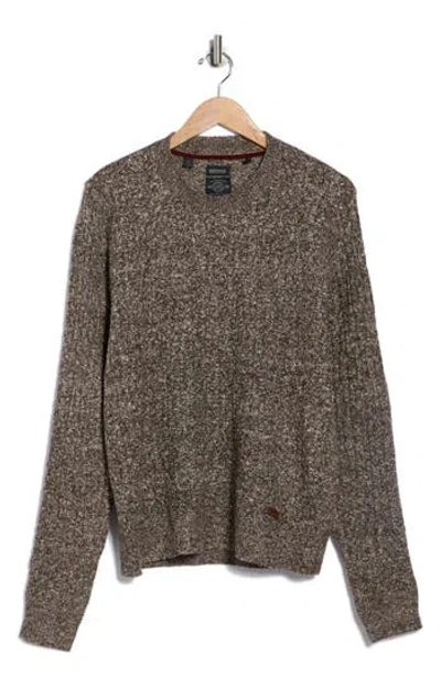 Buffalo Jeans Withers Crewneck Sweater In Brown
